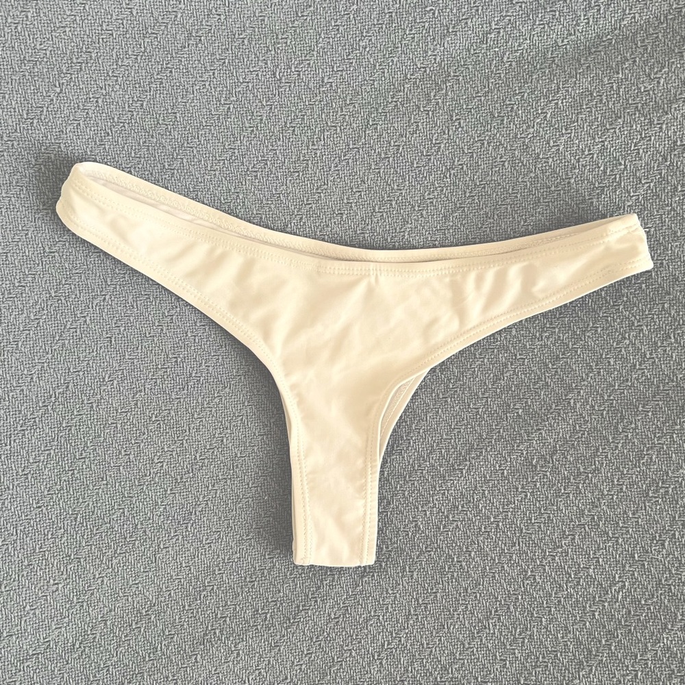White high leg bikini bottoms